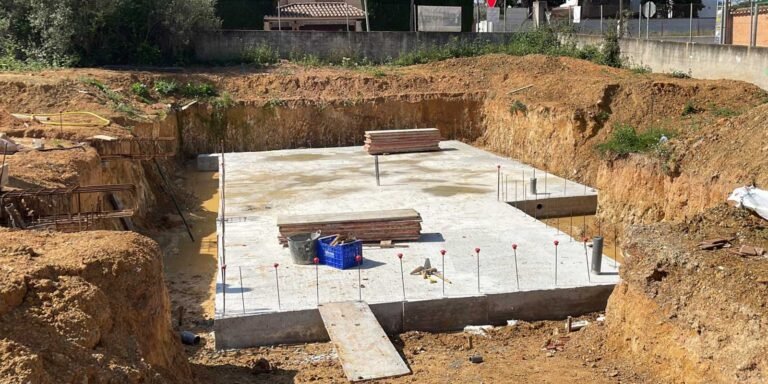 Losa de cimentación sobre terreno en Valencia