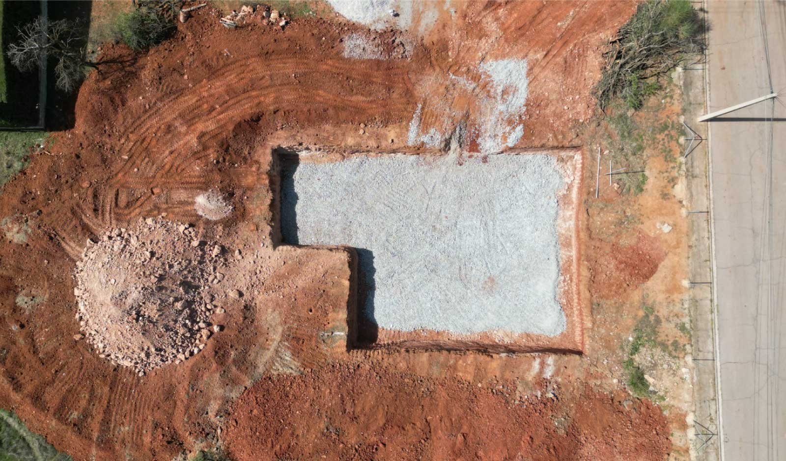 Preparación para losa de cimentación